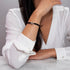 Schwarzes Makramee-Armband aus Kauri-Muschel | 925er Sterlingsilber